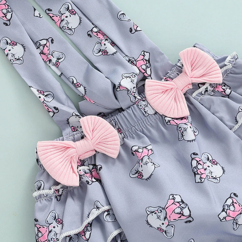 Outfit 3-teilig für Mädchen | Elefant & Kuh