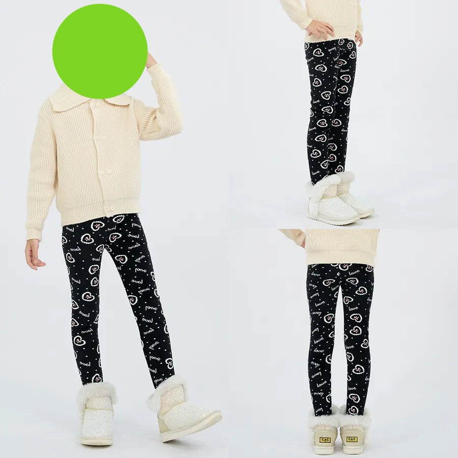 Leggings für Mädchen mit Fleece-Innenleben