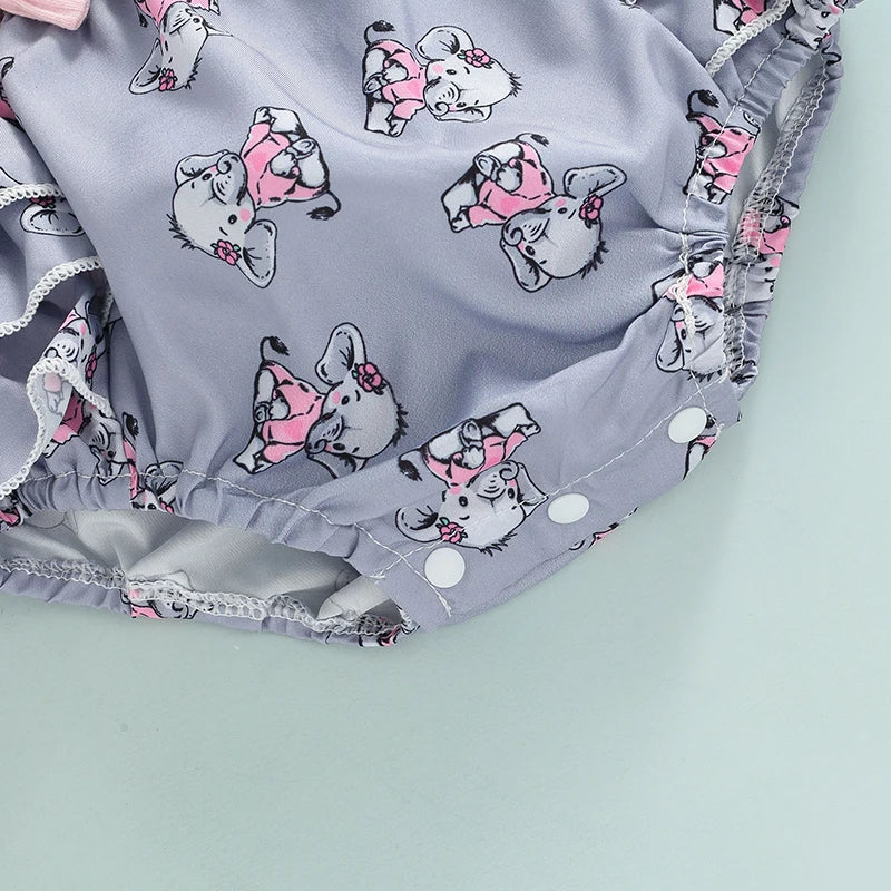 Outfit 3-teilig für Mädchen | Elefant & Kuh