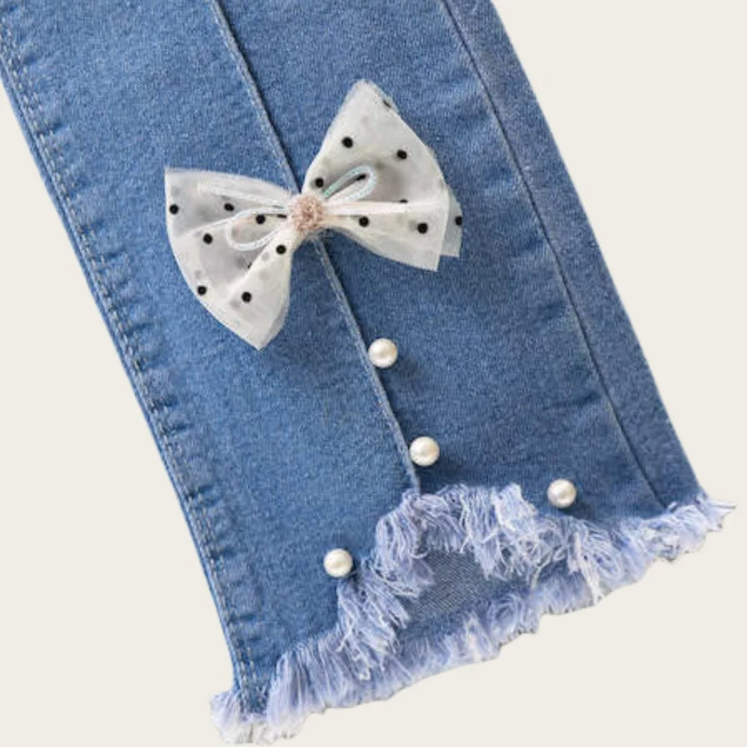 Zauberhafte Kinder-Jeans "Fröhliche Schleifen"