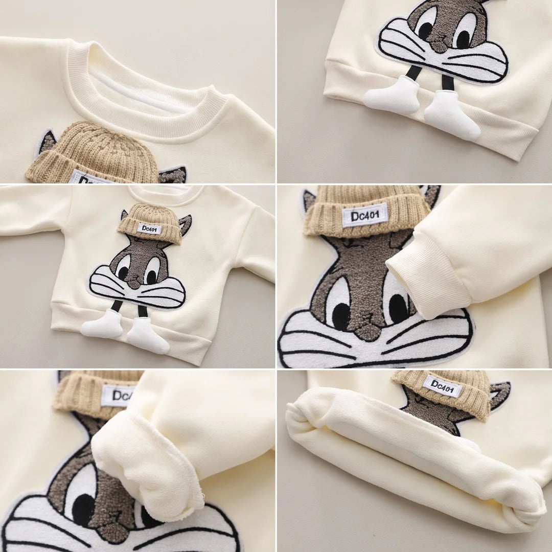 Trendiges 2-Teiler Kinder Outfit für Jungen mit Cartoon-Motiv