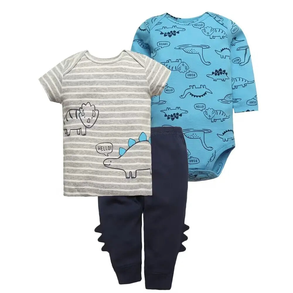 3-teiliges Set für Jungen in verschiedenen Designs | 2x Body, 1x Hose