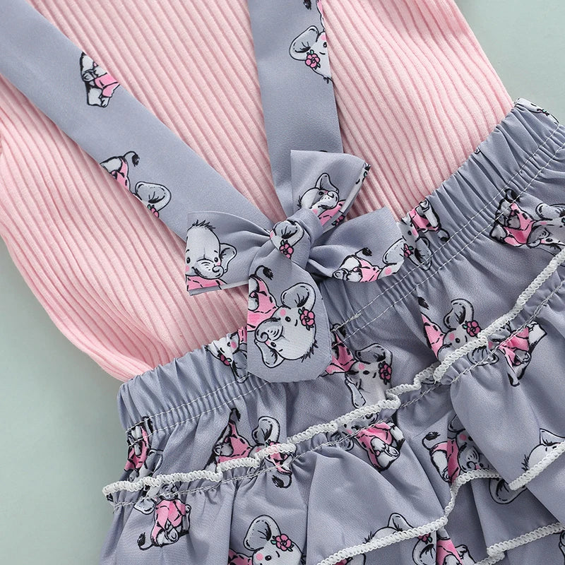 Outfit 3-teilig für Mädchen | Elefant & Kuh