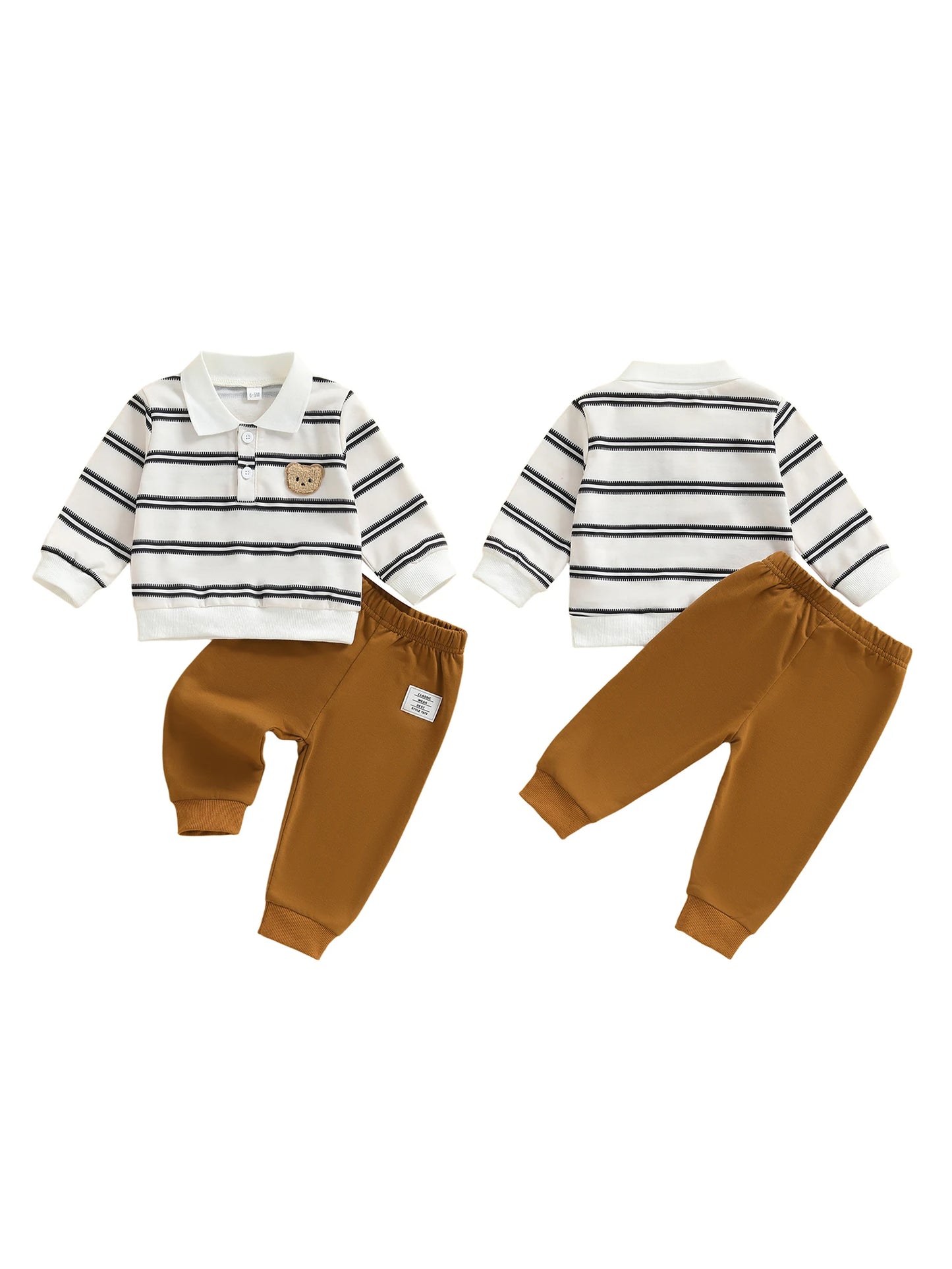 2-teiliges Kinder-Outfit mit Streifen-Shirt & Hose