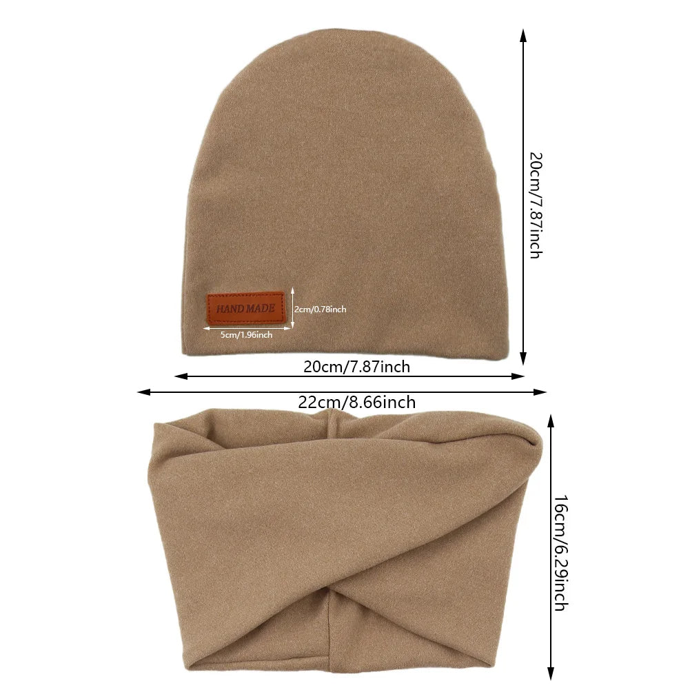 Handgemachtes Set aus Mütze & Halstuch für Kinder