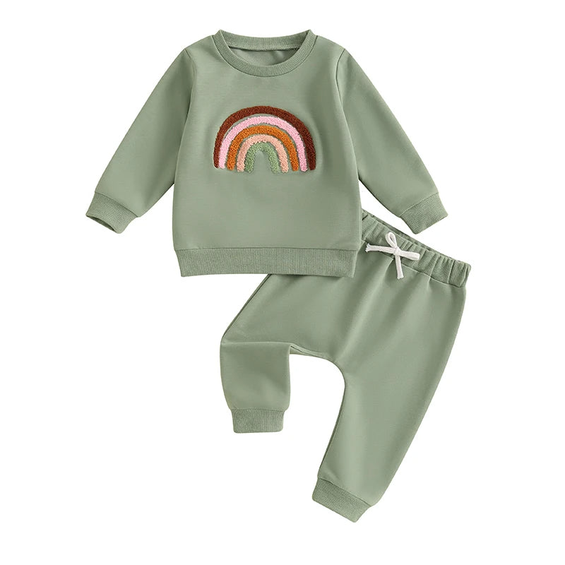 Baby Set 2-teilig für Mädchen | Regenbogen