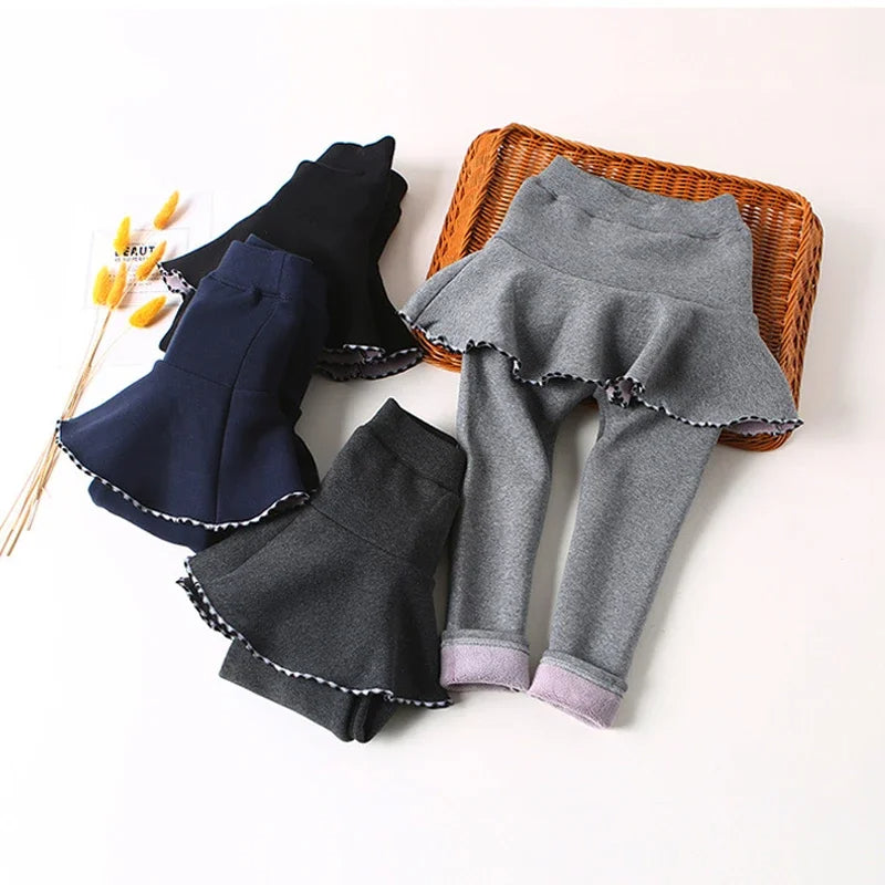 Leggings mit Rock und kuscheligem Fleece-Innenleben