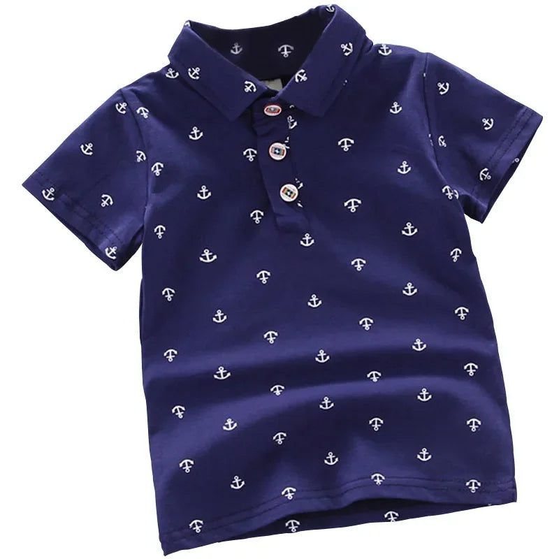 Poloshirt mit Anker-Motiven in verschiedenen Farben