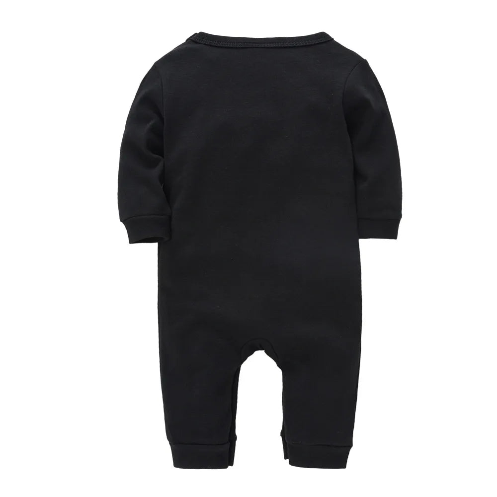Baby Strampler einfarbig in Schwarz