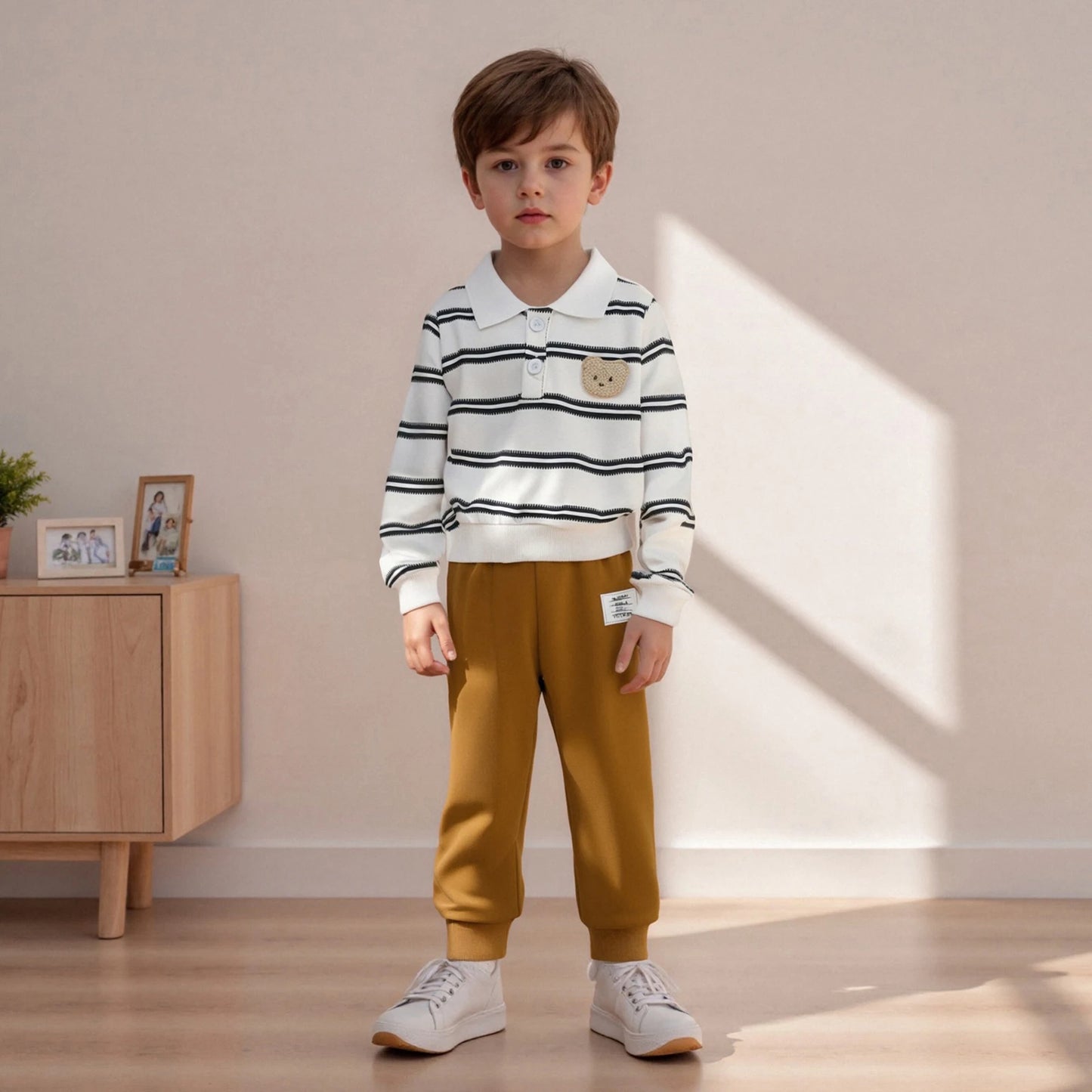 2-teiliges Kinder-Outfit mit Streifen-Shirt & Hose