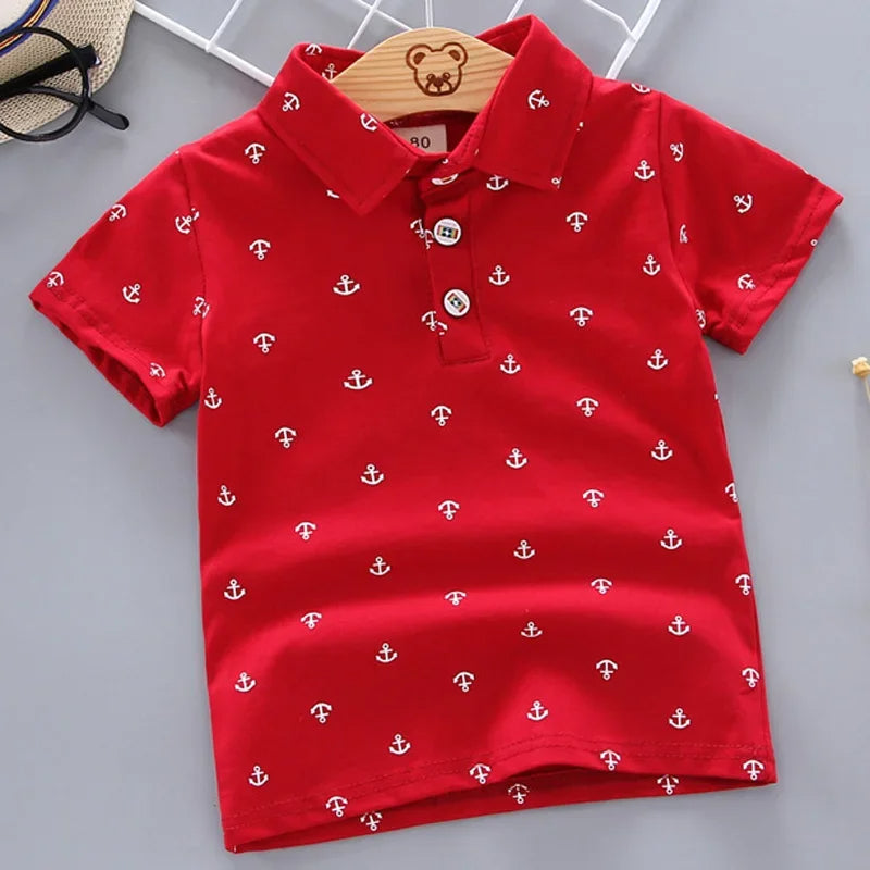 Poloshirt mit Anker-Motiven in verschiedenen Farben