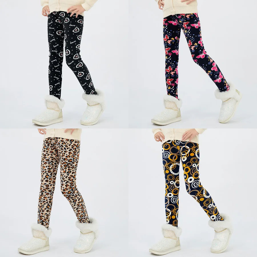 Leggings für Mädchen mit Fleece-Innenleben