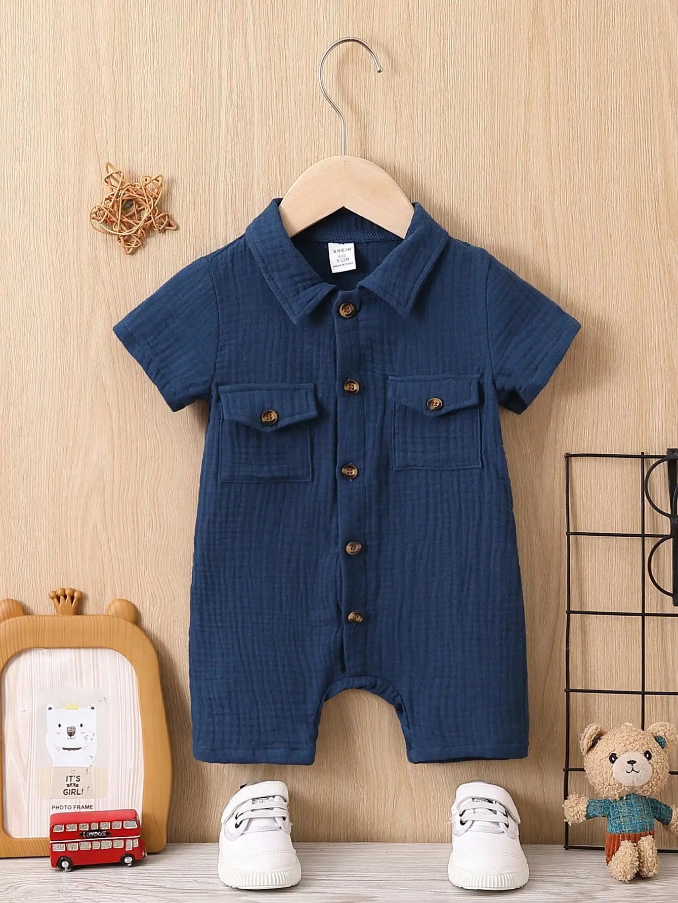 Musselin-Jungen-Overall „Kleiner Entdecker“