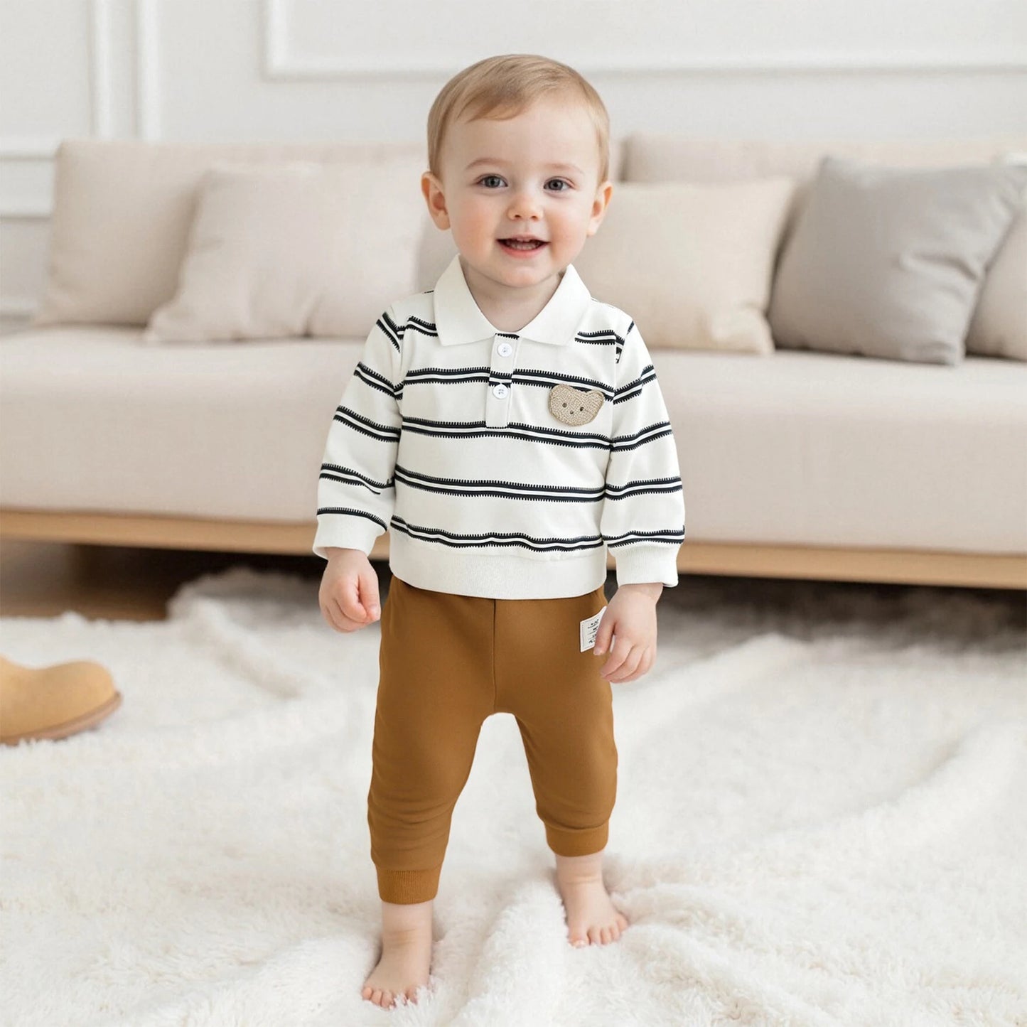 2-teiliges Kinder-Outfit mit Streifen-Shirt & Hose