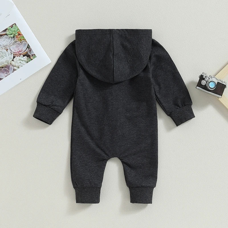 Baby Overall mit Kapuze einfarbig