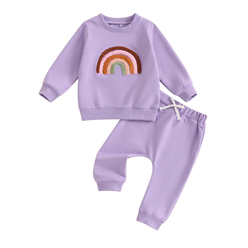 Baby Set 2-teilig für Mädchen | Regenbogen