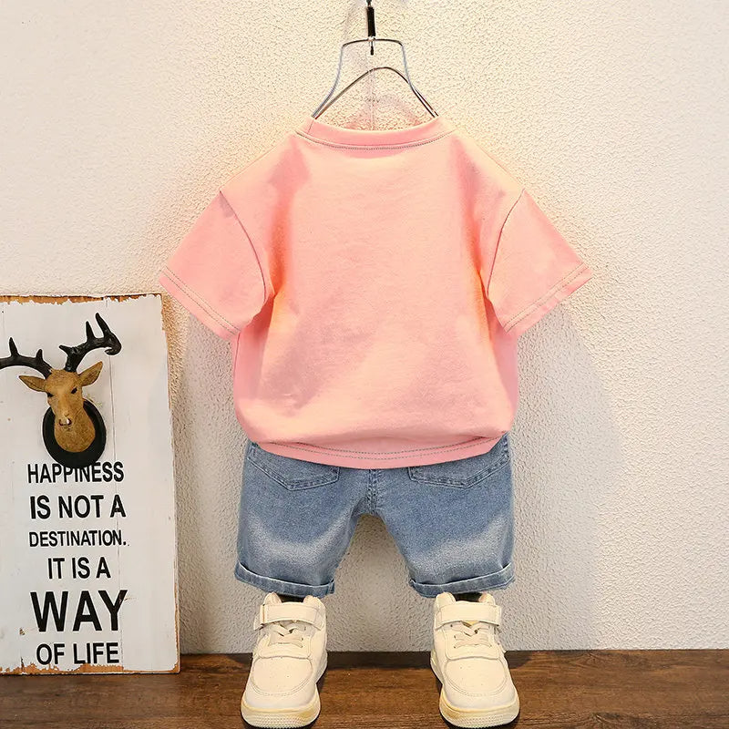 Kinder-Set „Urban Style“ – Bequemes T-Shirt & Jeans-Shorts