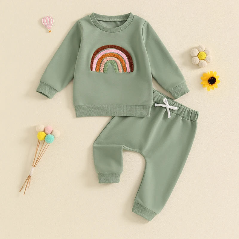 Baby Set 2-teilig für Mädchen | Regenbogen