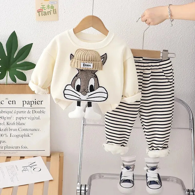 Trendiges 2-Teiler Kinder Outfit für Jungen mit Cartoon-Motiv