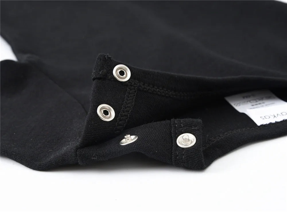 Baby Strampler einfarbig in Schwarz