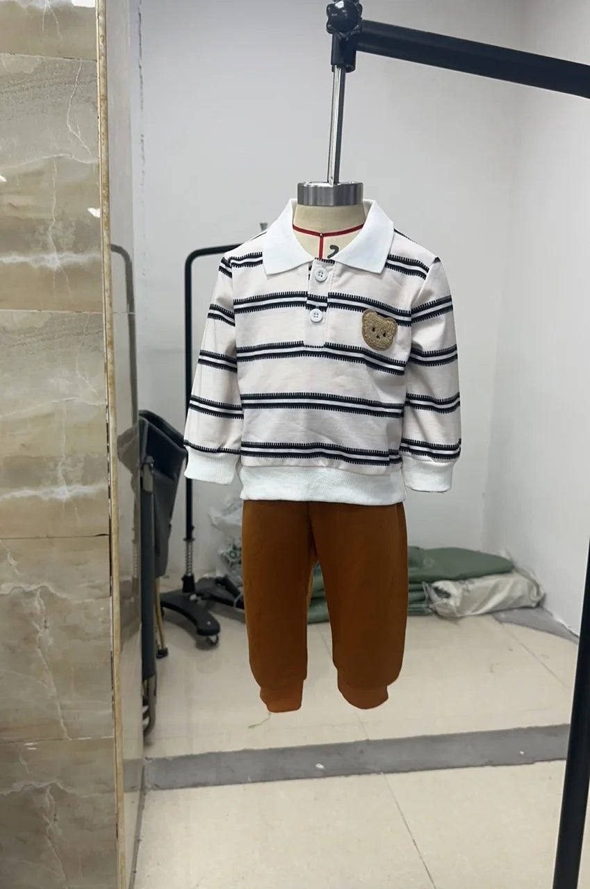 2-teiliges Kinder-Outfit mit Streifen-Shirt & Hose