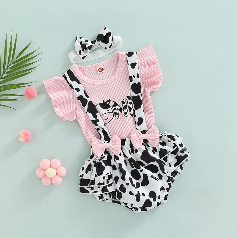 Outfit 3-teilig für Mädchen | Elefant & Kuh