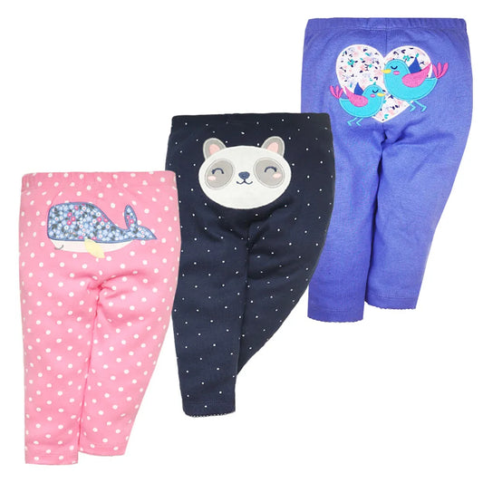 3 Jersey Hosen für Mädchen | Babyhosen in verschiedenen Designs