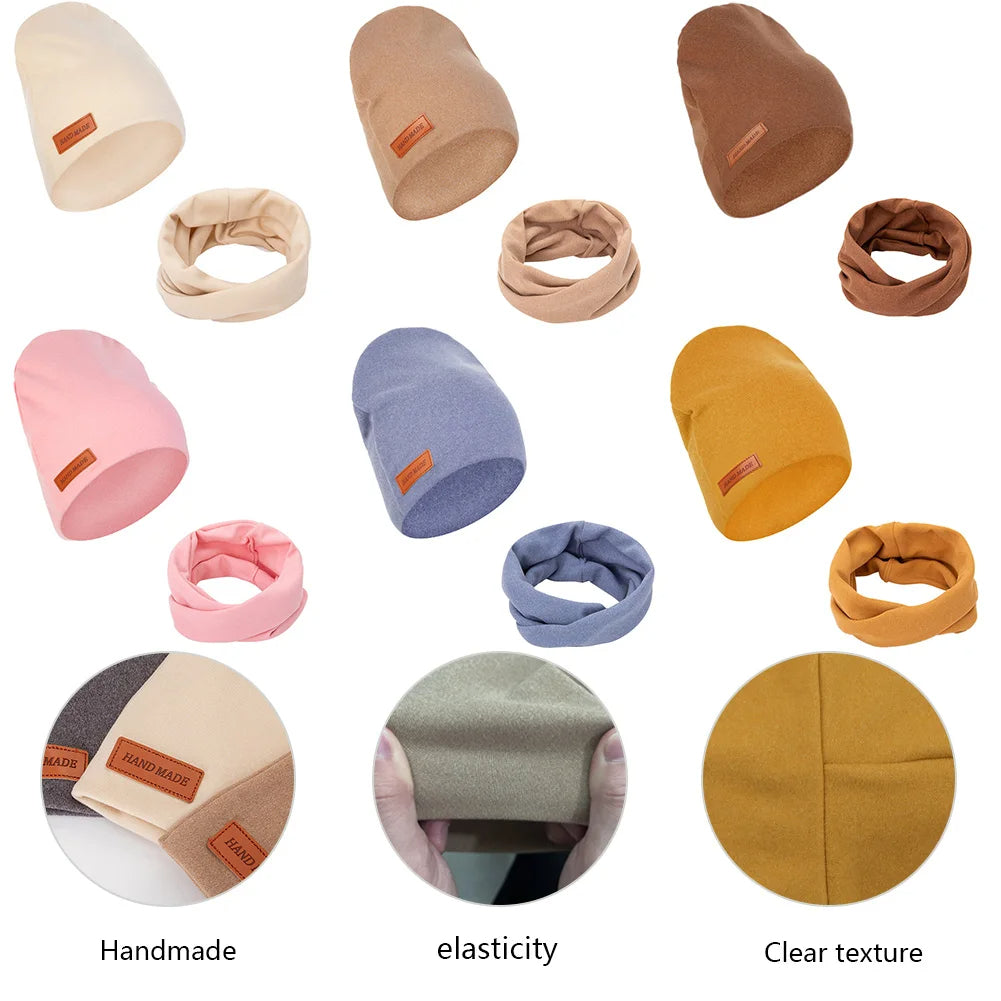 Handgemachtes Set aus Mütze & Halstuch für Kinder