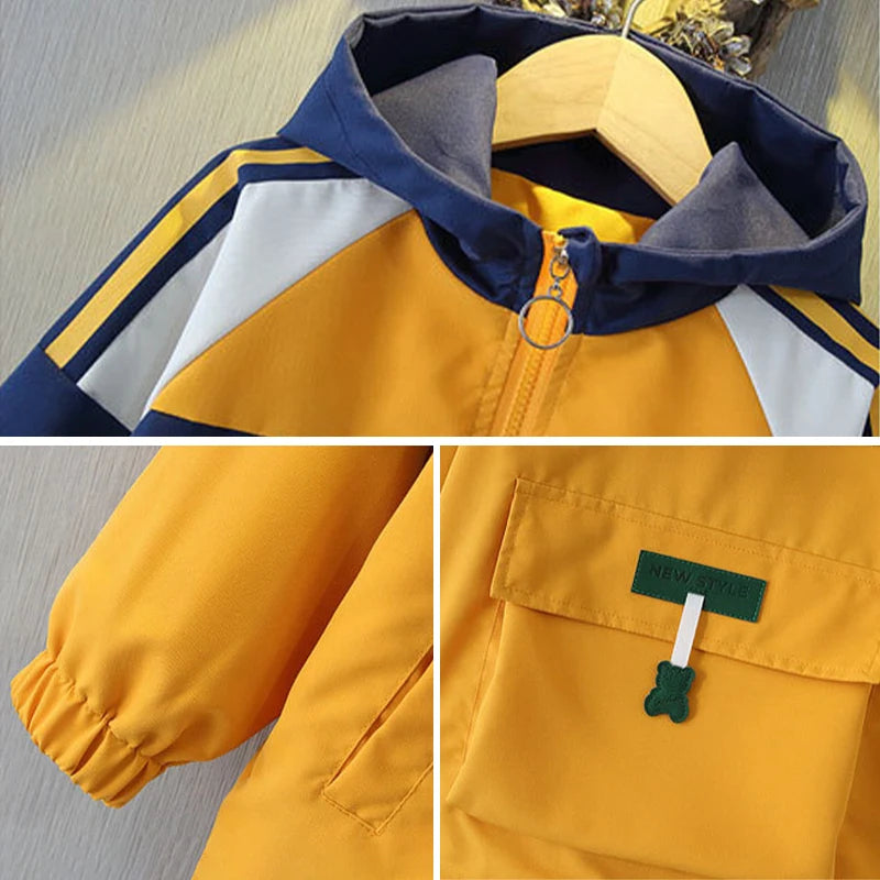 Stylische Jungen-Jacke mit Kapuze – wasserabweisend & praktisch