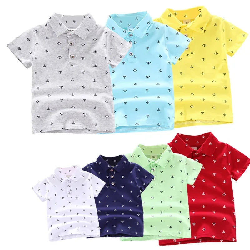 Poloshirt mit Anker-Motiven in verschiedenen Farben