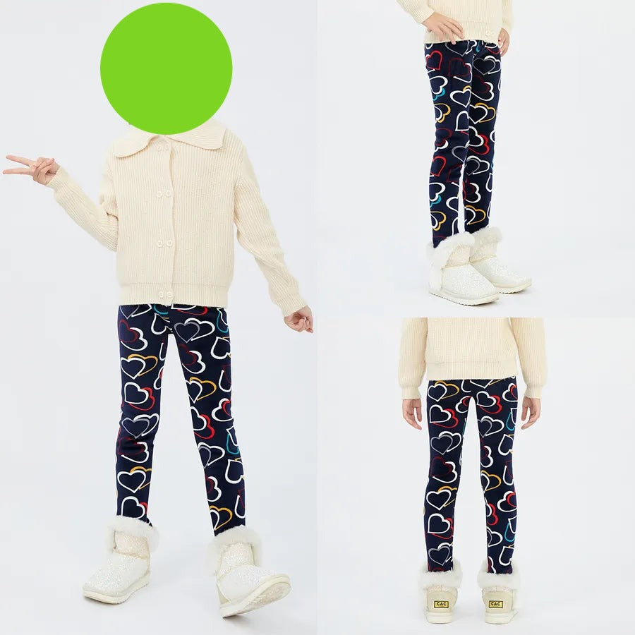 Leggings für Mädchen mit Fleece-Innenleben