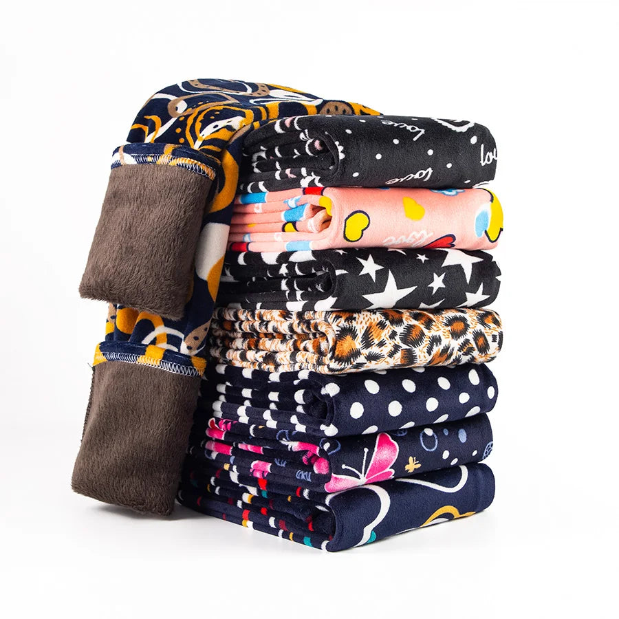 Leggings für Mädchen mit Fleece-Innenleben