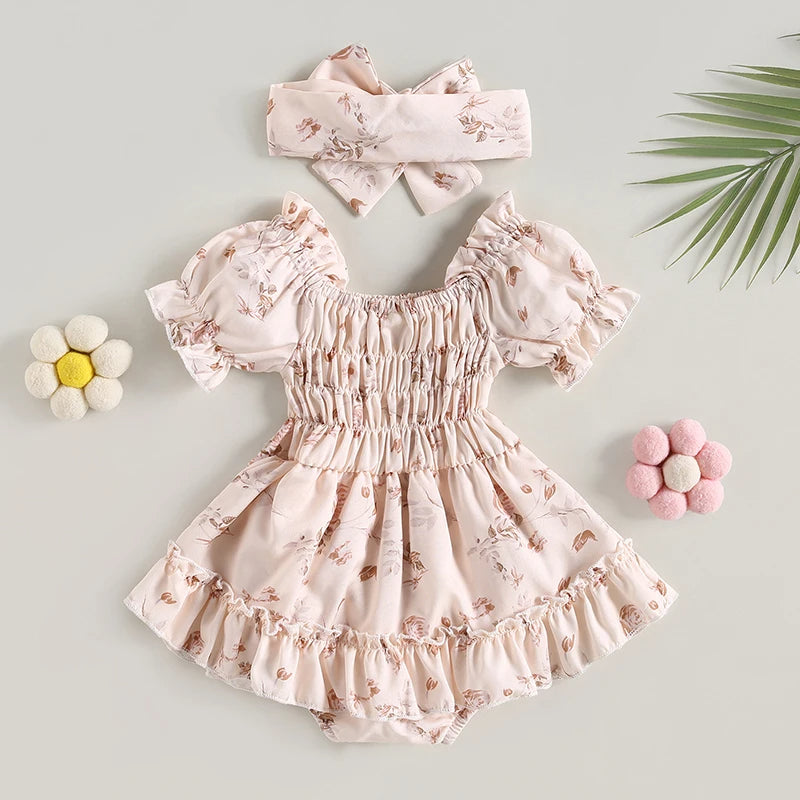 Zauberhaftes Mädchen-Kleid mit Haarband