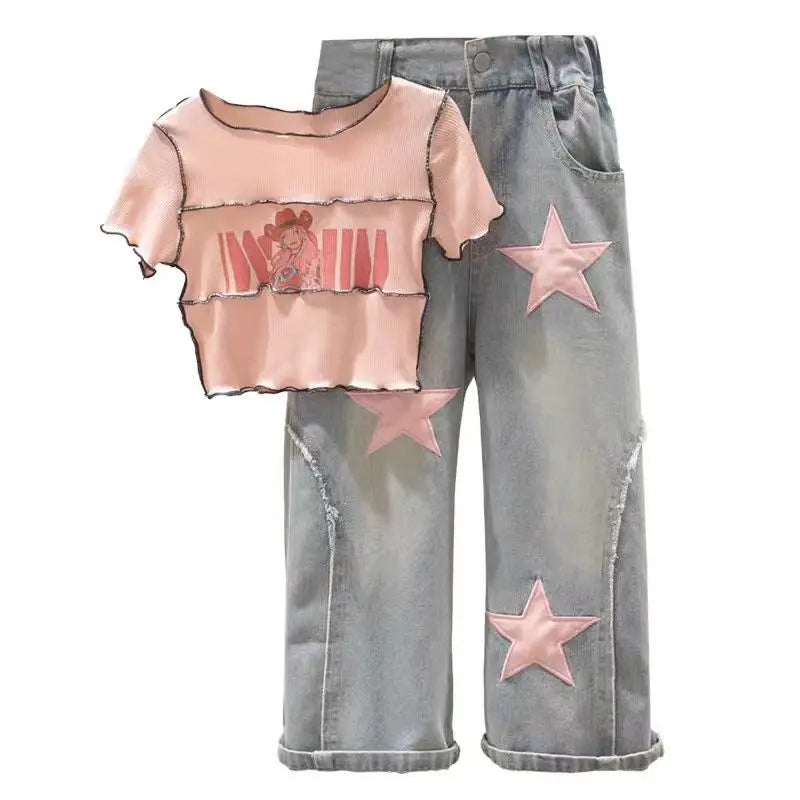 Sternchen-Set: Stylisches 2-teiliges Outfit für Mädchen