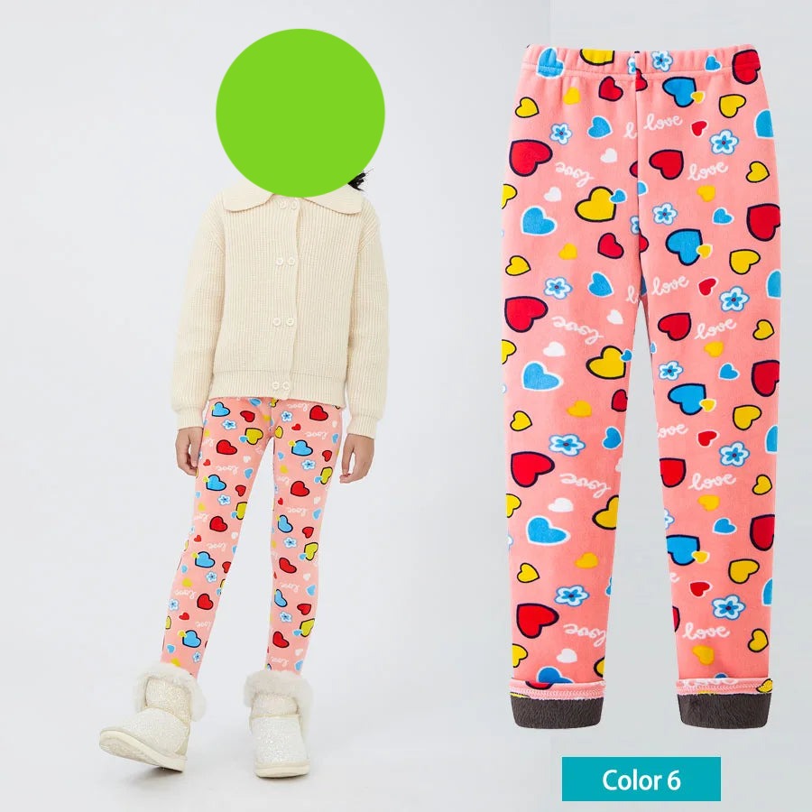 Leggings für Mädchen mit Fleece-Innenleben