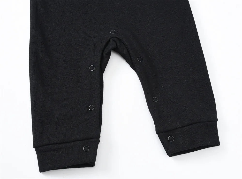 Baby Strampler einfarbig in Schwarz