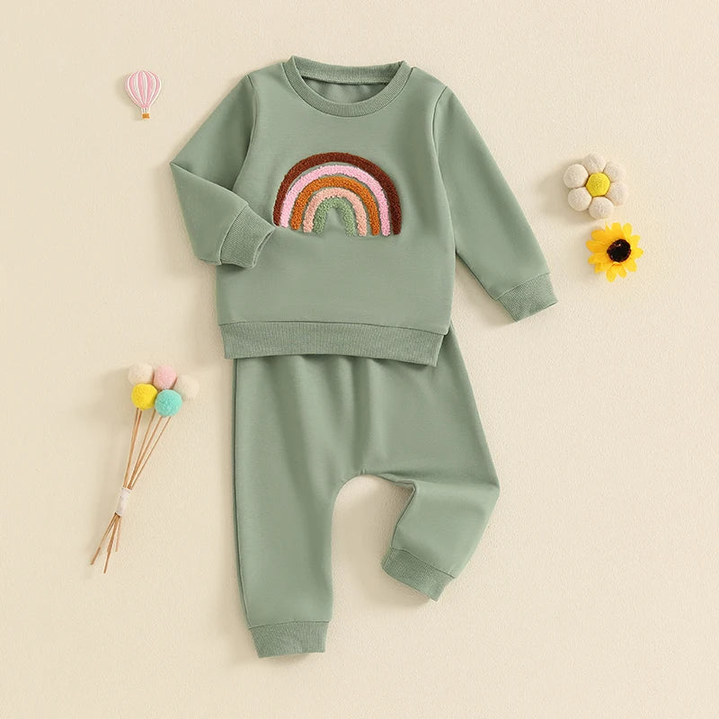 Baby Set 2-teilig für Mädchen | Regenbogen