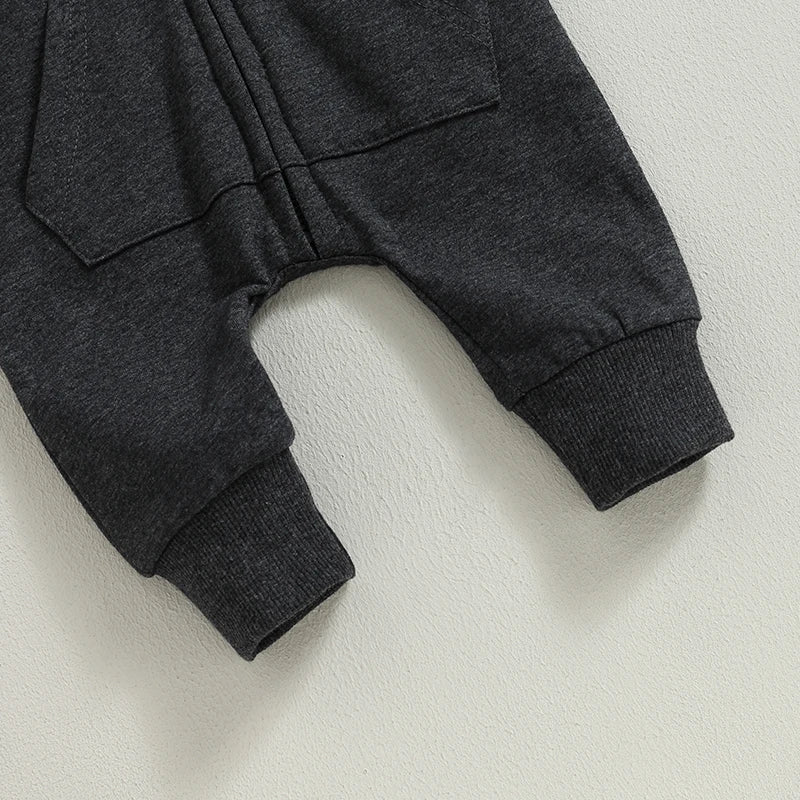 Baby Overall mit Kapuze einfarbig