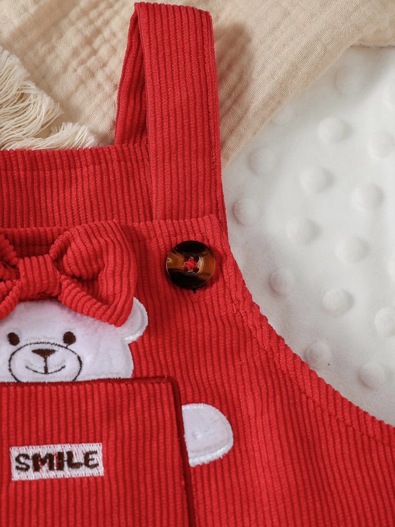 3-teiliges Baby-Outfit mit Body, Latzhose & Haarband