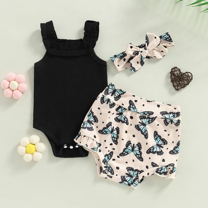 Set 3-teilig für Mädchen | Sommermode für Baby- und Kleinkinder