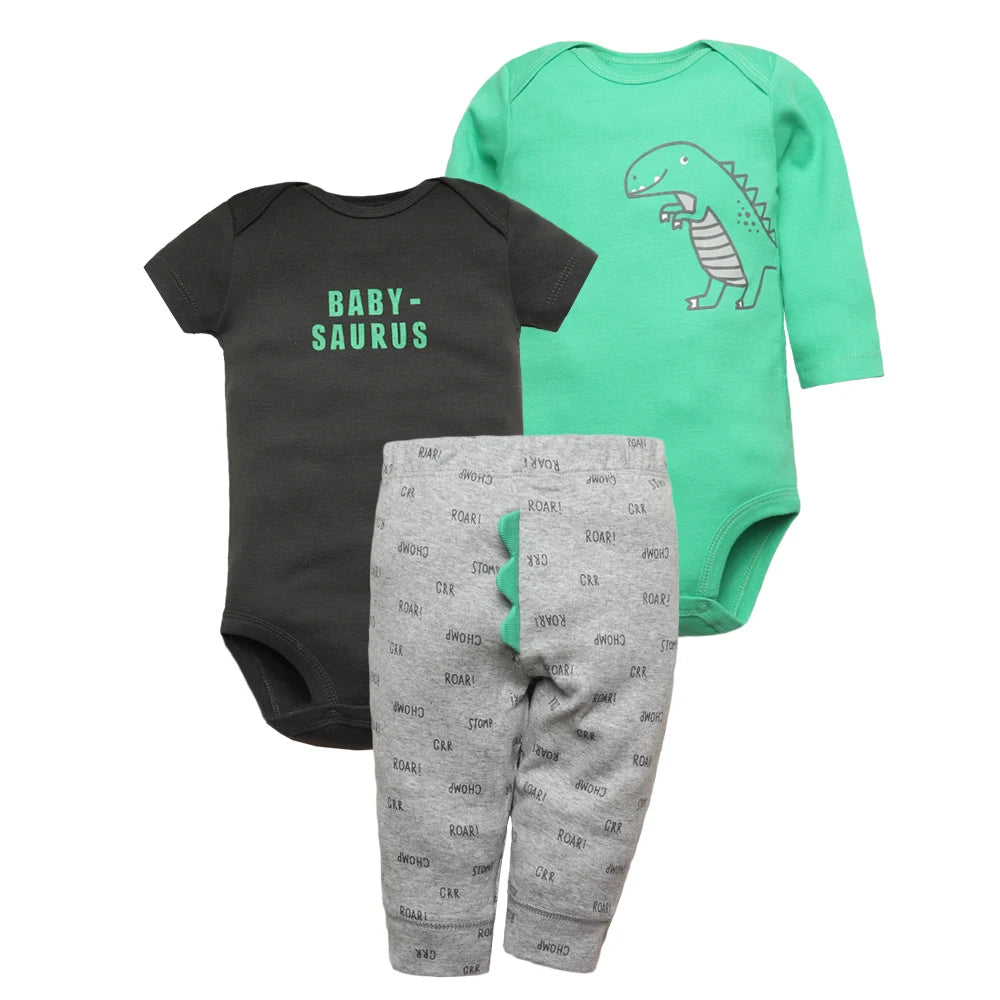 3-teiliges Set für Jungen in verschiedenen Designs | 2x Body, 1x Hose