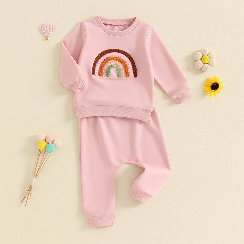 Baby Set 2-teilig für Mädchen | Regenbogen
