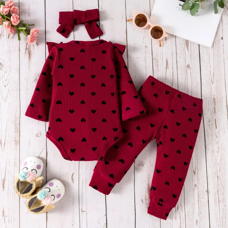 Baby Set 3-teilig für Mädchen | Sweet Heart