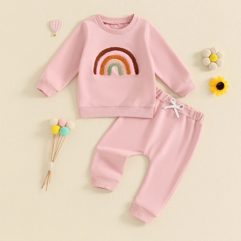 Baby Set 2-teilig für Mädchen | Regenbogen