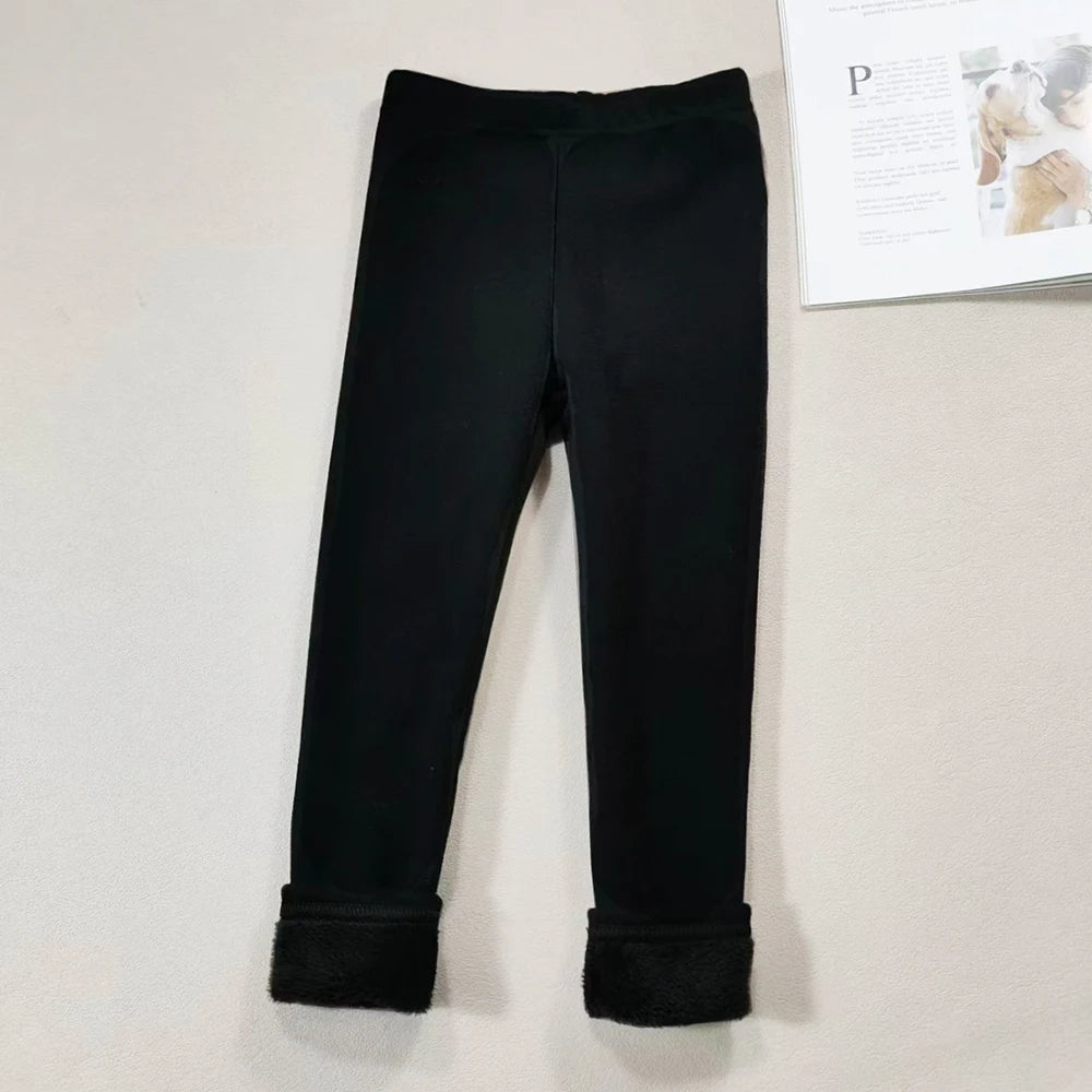 Leggings gefüttert einfarbig für Mädchen