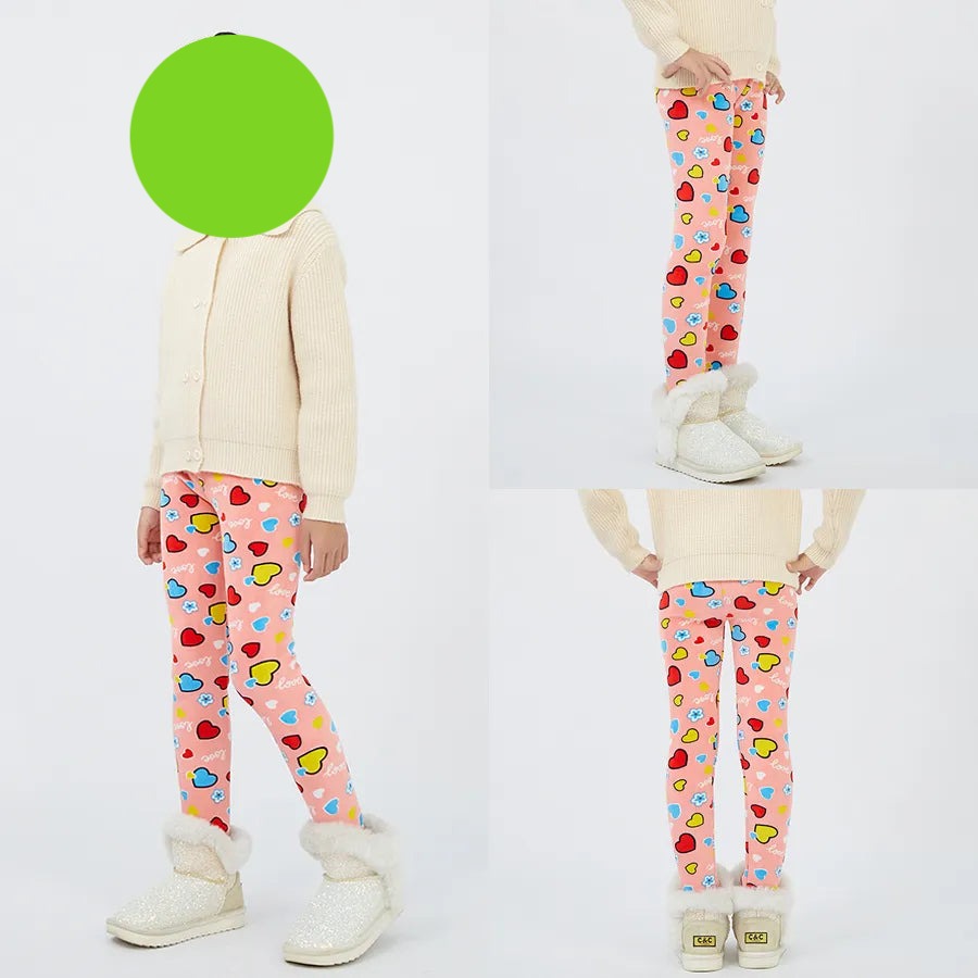 Leggings für Mädchen mit Fleece-Innenleben