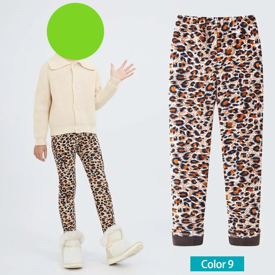 Leggings für Mädchen mit Fleece-Innenleben