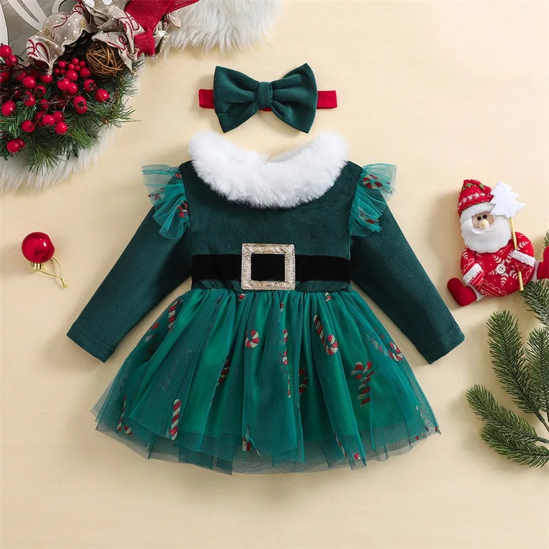 Zauberhaftes Weihnachtskleid für kleine Engel