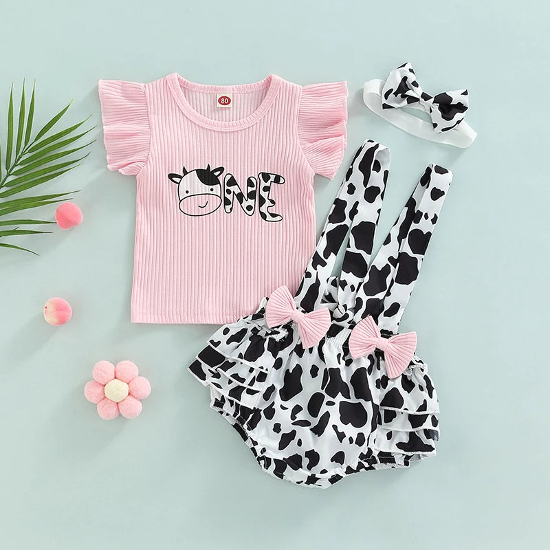 Outfit 3-teilig für Mädchen | Elefant & Kuh