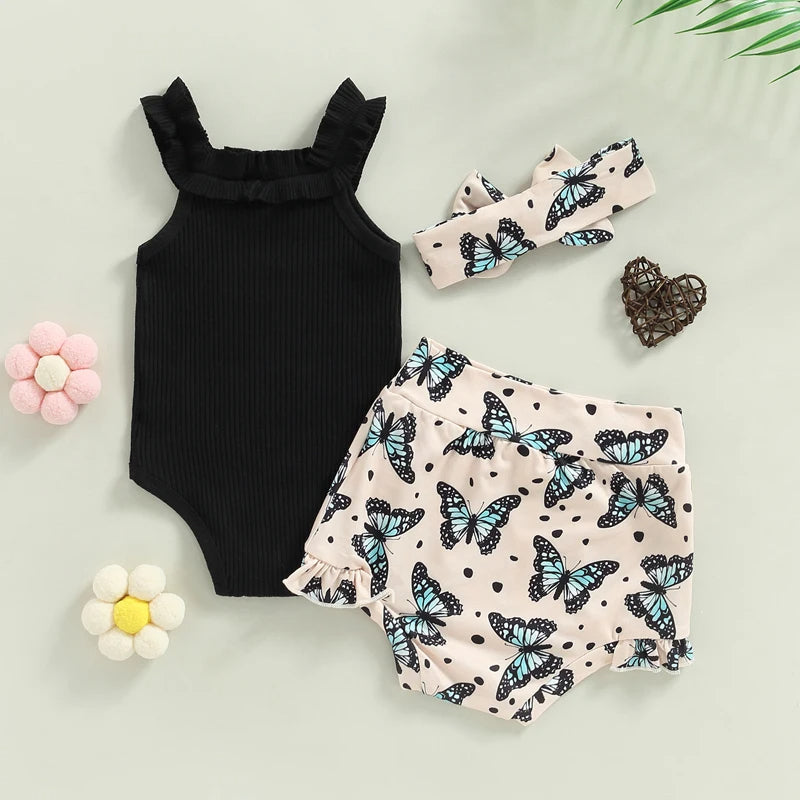 Set 3-teilig für Mädchen | Sommermode für Baby- und Kleinkinder